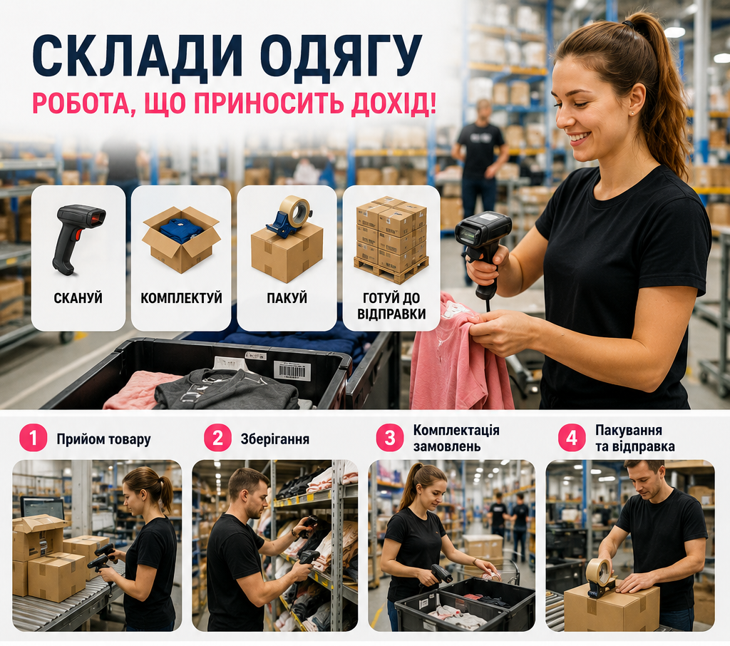 Пакувальник-комлектувальник інтернет-замовлень.