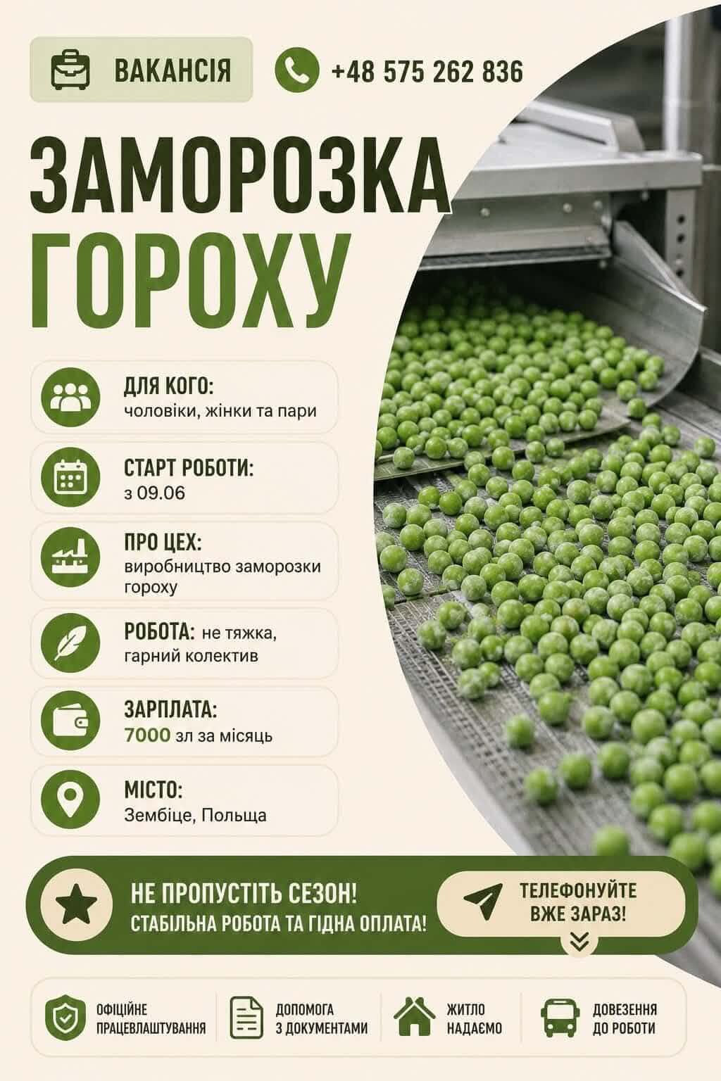 Сезонна та постійна робота Польщі