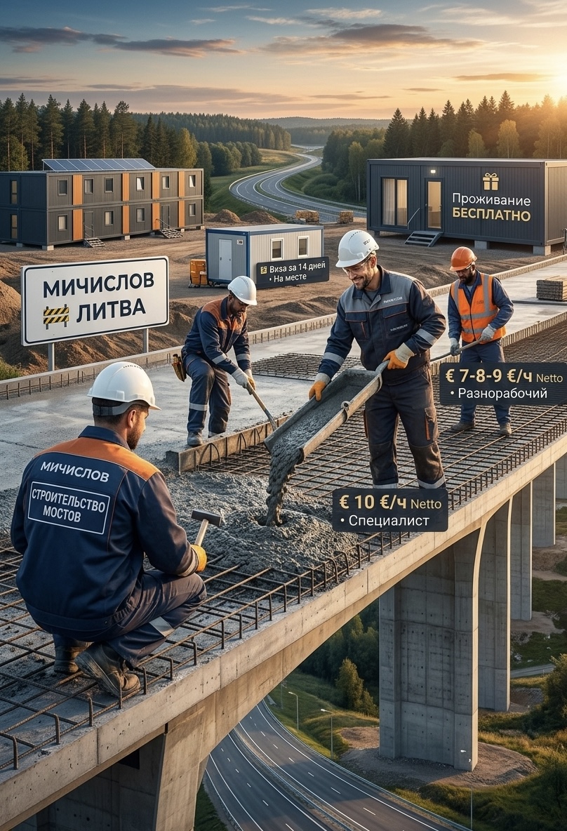 Срочно нужны сотрудники в Литву