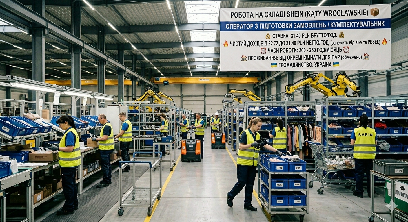 Работа в Польше ,Срочно склад Shein