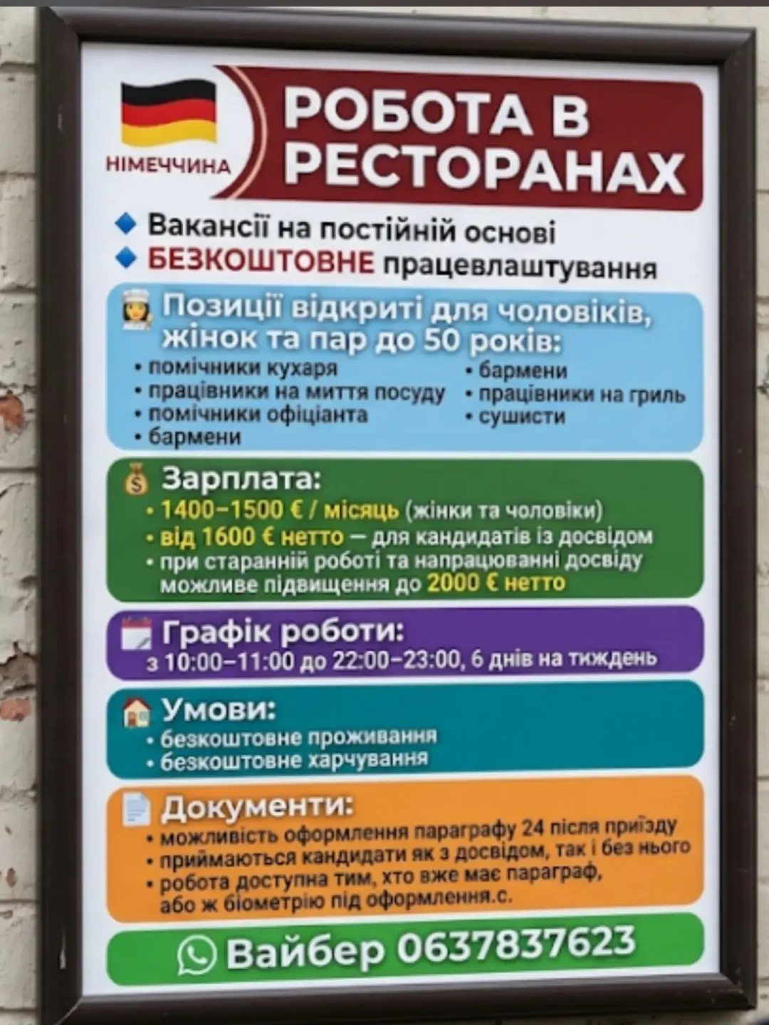 Робота в ресторанах Німеччини