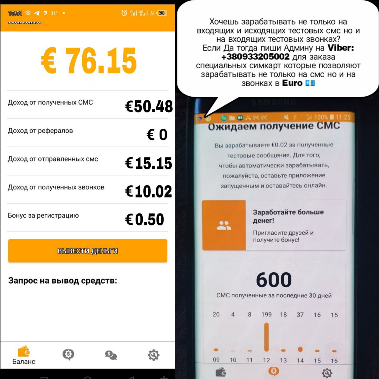 Заробіток на телефоні Android