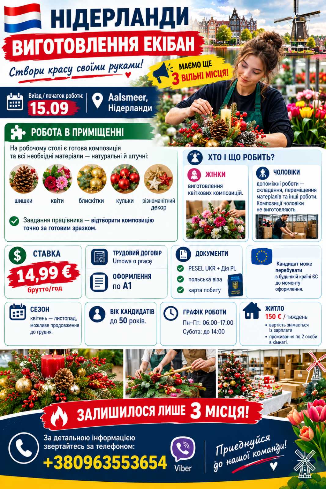 Нідерланди/ виготовлення квіткових композицій